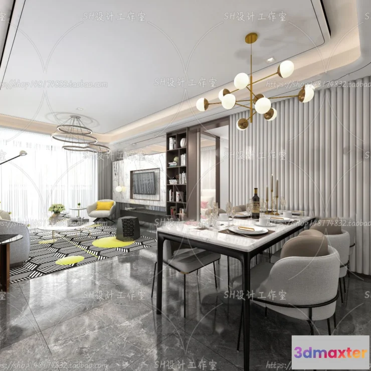 1117584 - LIVING ROOM 3D SCENES - VRAY RENDER - 161