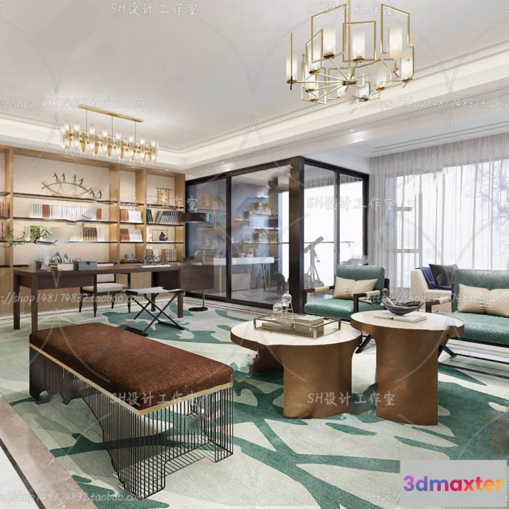 1117602 - LIVING ROOM 3D SCENES - VRAY RENDER - 170