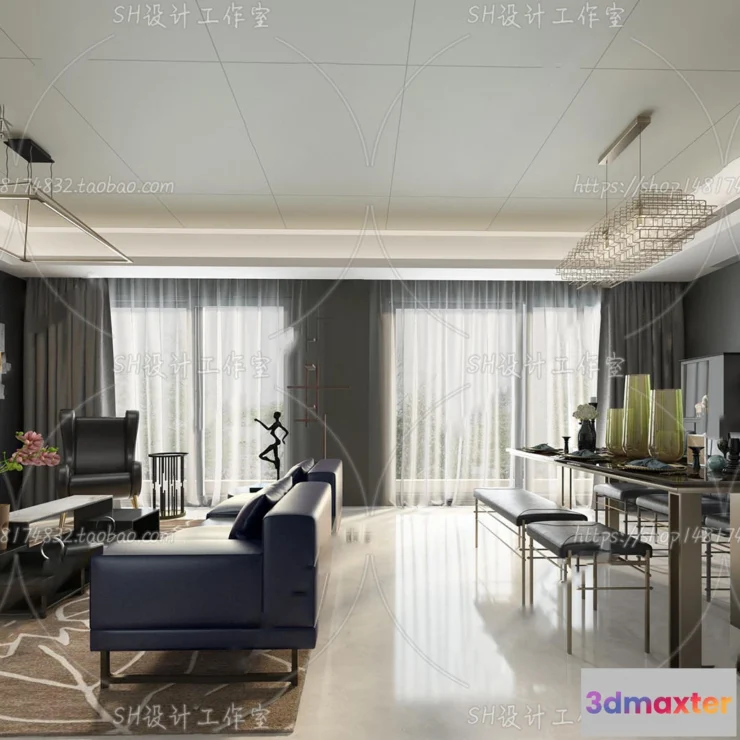 1117610 - LIVING ROOM 3D SCENES - VRAY RENDER - 174
