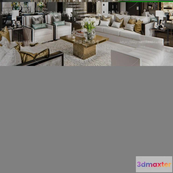 1117622 - LIVING ROOM 3D SCENES - VRAY RENDER - 180