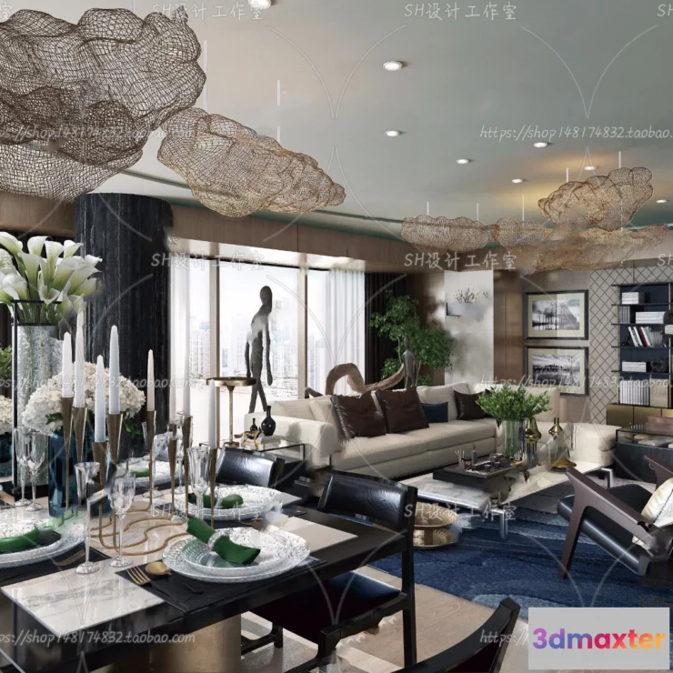 1117624 - LIVING ROOM 3D SCENES - VRAY RENDER - 181