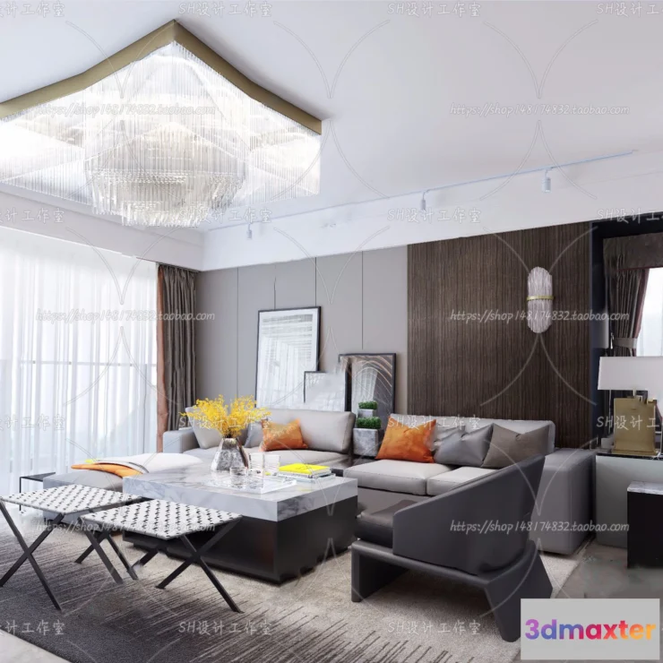 1117632 - LIVING ROOM 3D SCENES - VRAY RENDER - 185