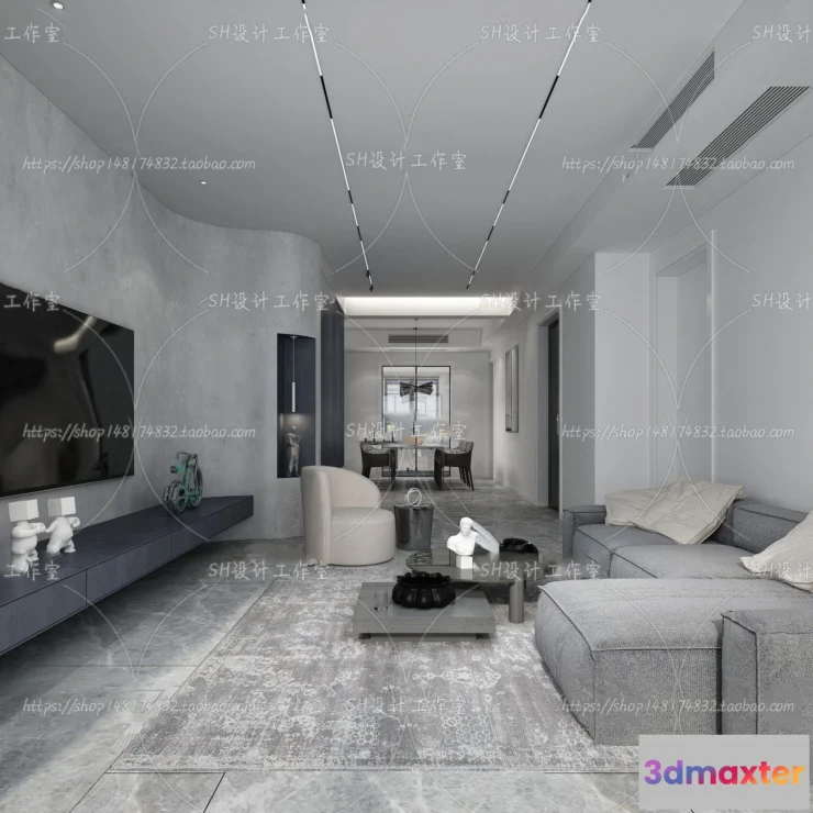 1117642 - LIVING ROOM 3D SCENES - VRAY RENDER - 190