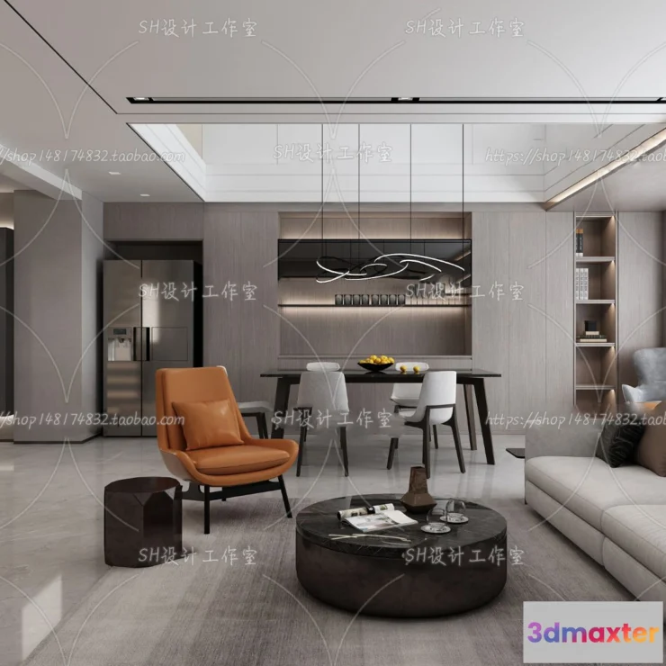 1117666 - LIVING ROOM 3D SCENES - VRAY RENDER - 202