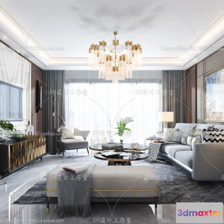 1117668 - LIVING ROOM 3D SCENES - VRAY RENDER - 203