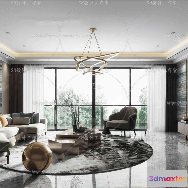 1117688 - LIVING ROOM 3D SCENES - VRAY RENDER - 213