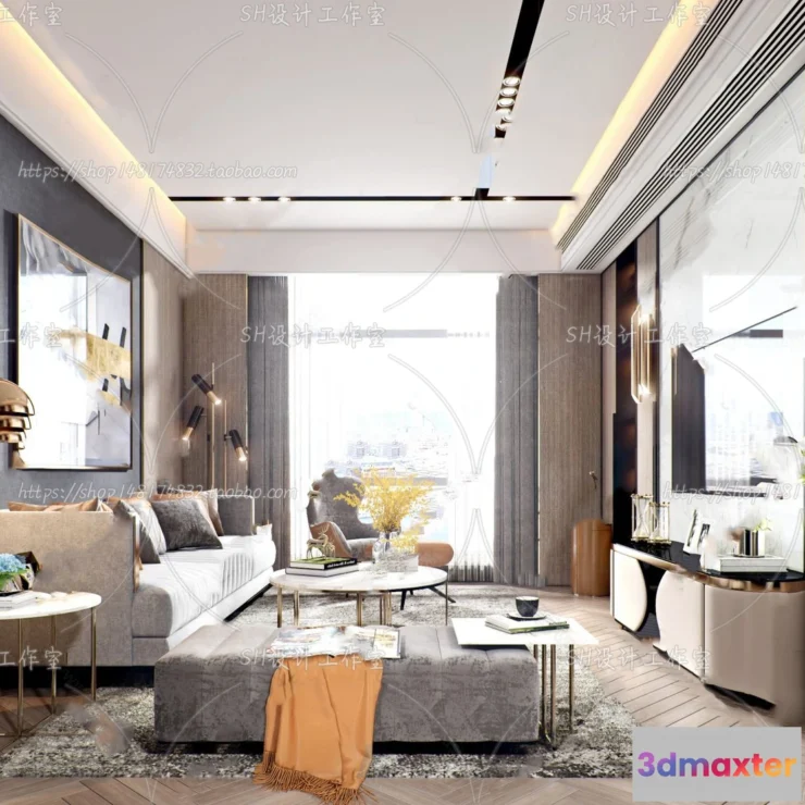 1117706 - LIVING ROOM 3D SCENES - VRAY RENDER - 222