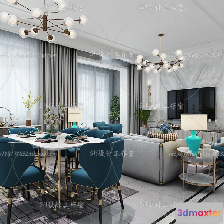 1117712 - LIVING ROOM 3D SCENES - VRAY RENDER - 225