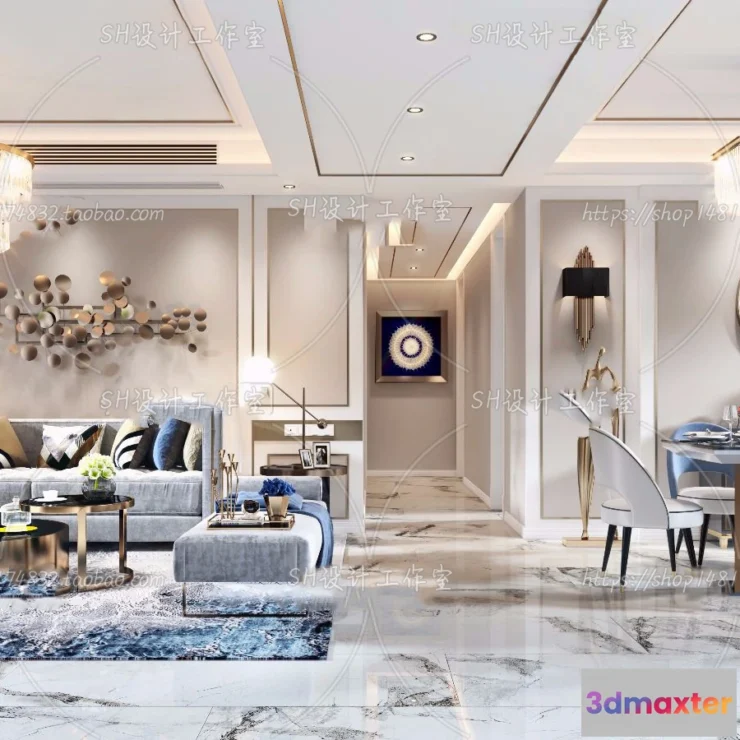 1117714 - LIVING ROOM 3D SCENES - VRAY RENDER - 226