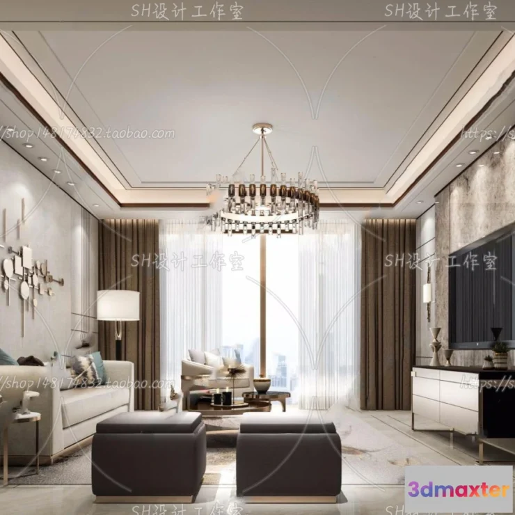 1117722 - LIVING ROOM 3D SCENES - VRAY RENDER - 230