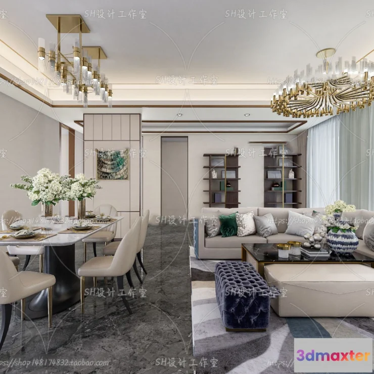 1117726 - LIVING ROOM 3D SCENES - VRAY RENDER - 232