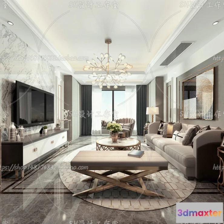 1117732 - LIVING ROOM 3D SCENES - VRAY RENDER - 235