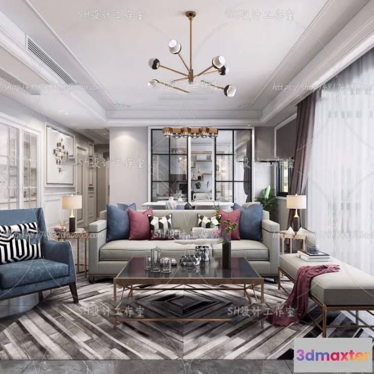 1117738 - LIVING ROOM 3D SCENES - VRAY RENDER - 238