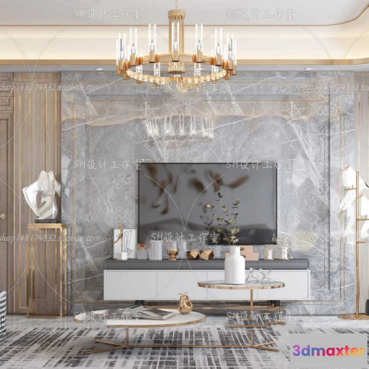 1117742 - LIVING ROOM 3D SCENES - VRAY RENDER - 240