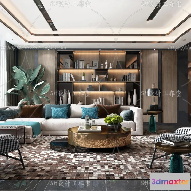1117744 - LIVING ROOM 3D SCENES - VRAY RENDER - 241