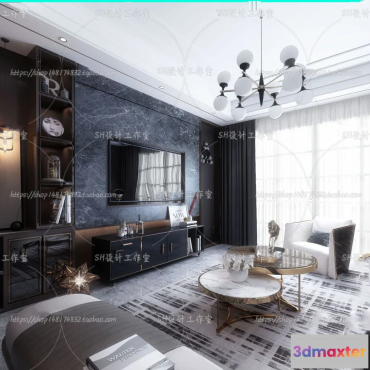 1117746 - LIVING ROOM 3D SCENES - VRAY RENDER - 242