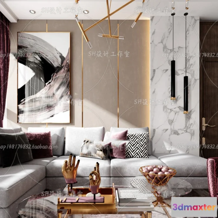 1117750 - LIVING ROOM 3D SCENES - VRAY RENDER - 244