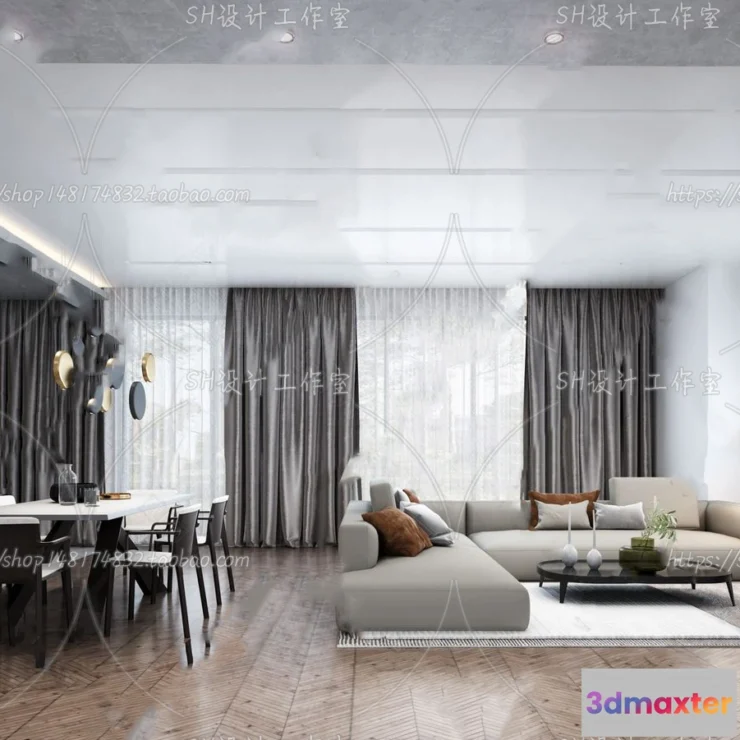 1117752 - LIVING ROOM 3D SCENES - VRAY RENDER - 245