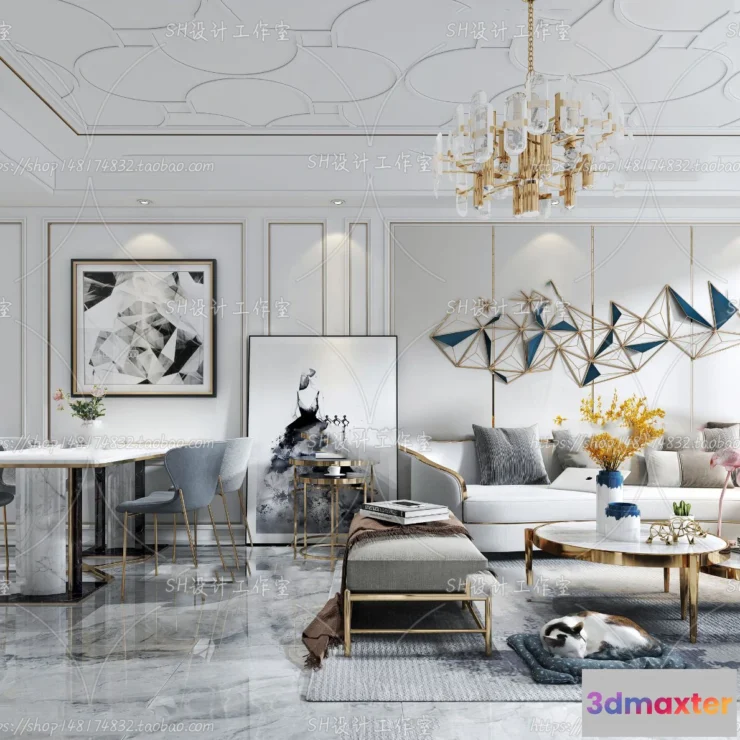 1117760 - LIVING ROOM 3D SCENES - VRAY RENDER - 249