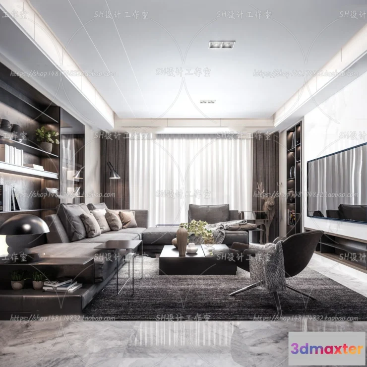 1117784 - LIVING ROOM 3D SCENES - VRAY RENDER - 261