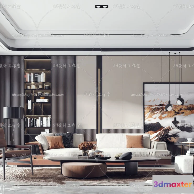 1117786 - LIVING ROOM 3D SCENES - VRAY RENDER - 262