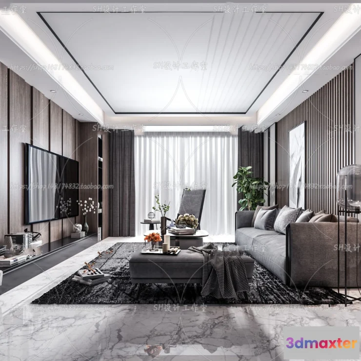 1117788 - LIVING ROOM 3D SCENES - VRAY RENDER - 263