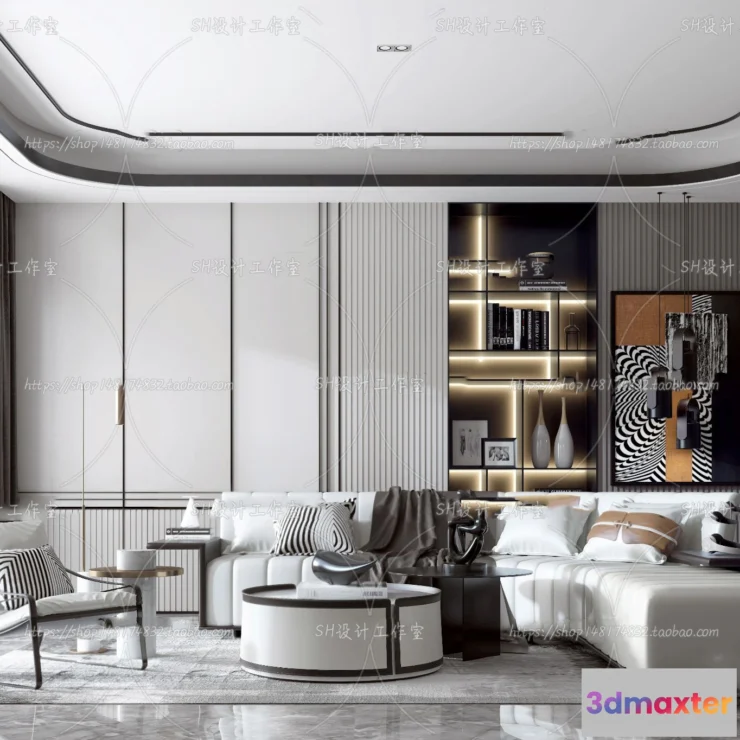 1117790 - LIVING ROOM 3D SCENES - VRAY RENDER - 264