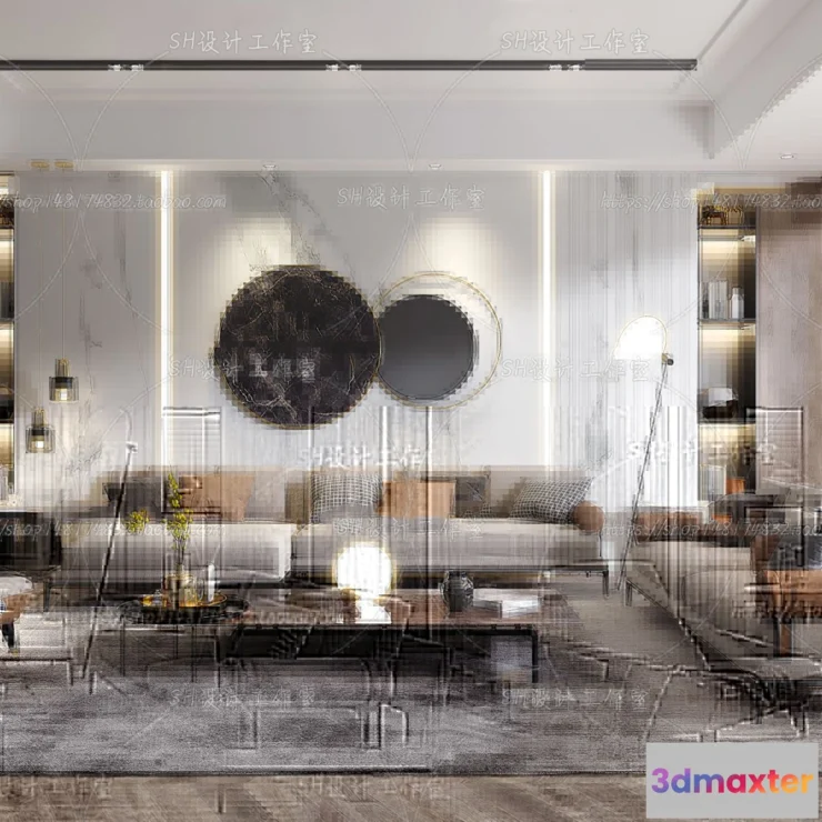 1117794 - LIVING ROOM 3D SCENES - VRAY RENDER - 266