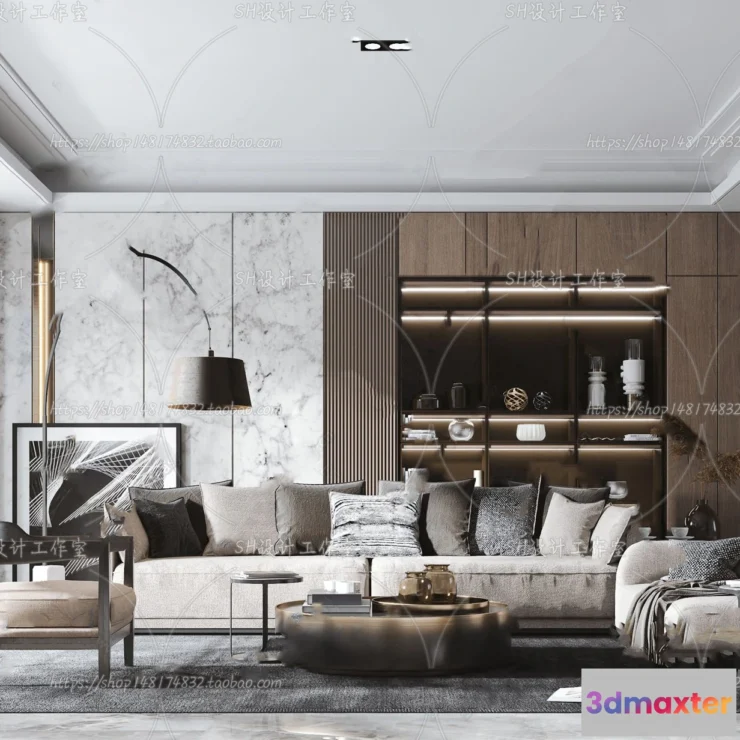 1117802 - LIVING ROOM 3D SCENES - VRAY RENDER - 270
