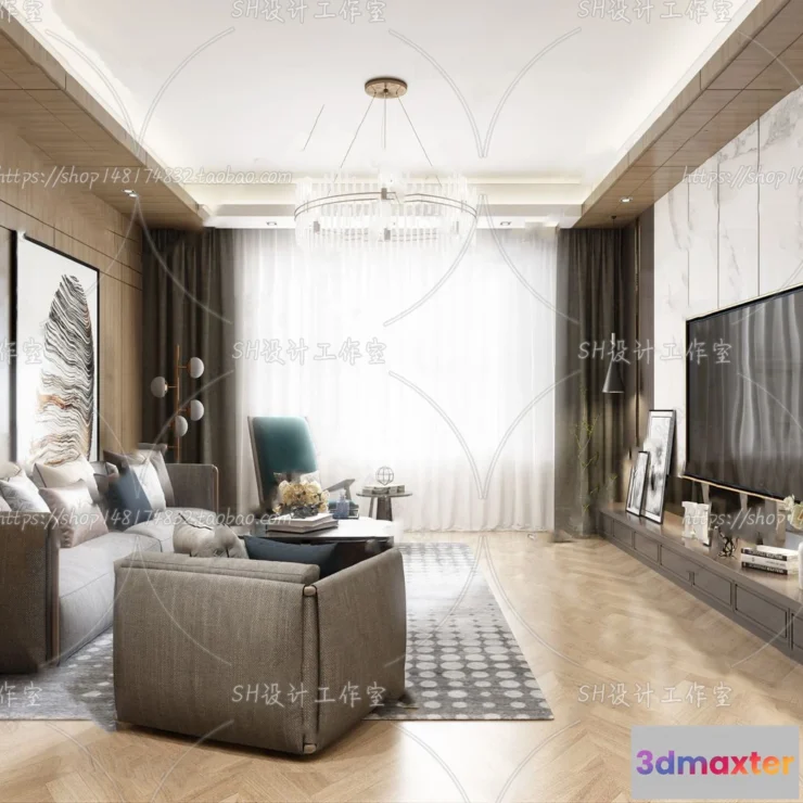 1117804 - LIVING ROOM 3D SCENES - VRAY RENDER - 271