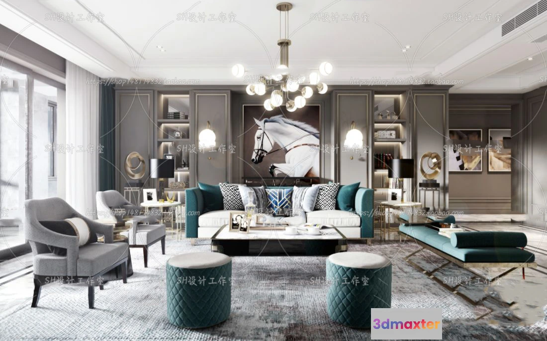 1117814 - LIVING ROOM 3D SCENES - VRAY RENDER - 276