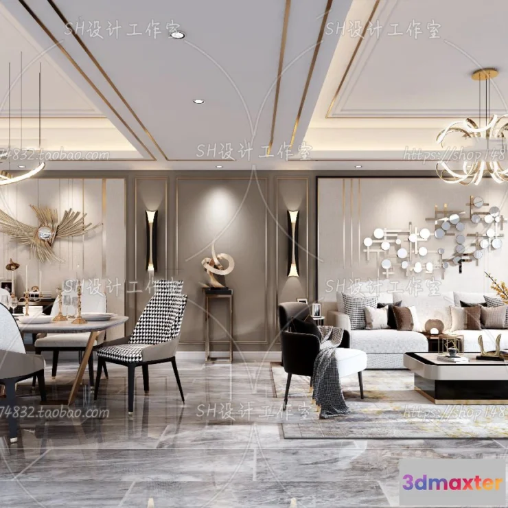 1117818 - LIVING ROOM 3D SCENES - VRAY RENDER - 278