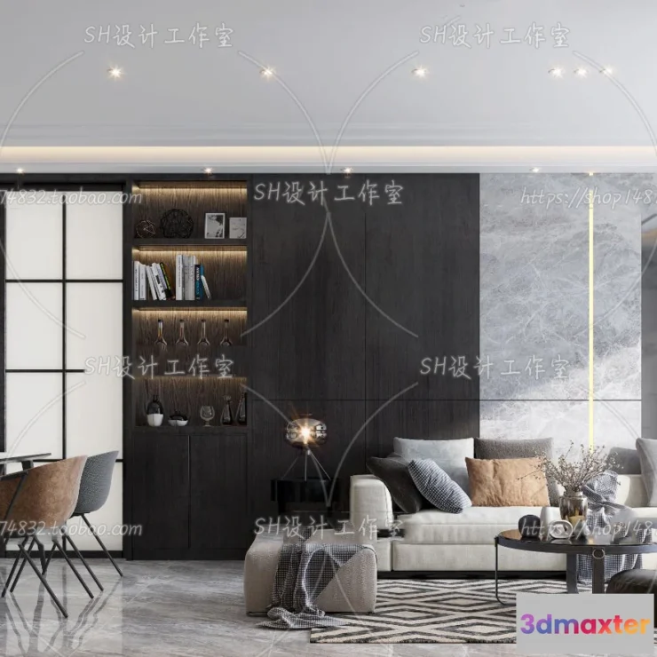 1117820 - LIVING ROOM 3D SCENES - VRAY RENDER - 279