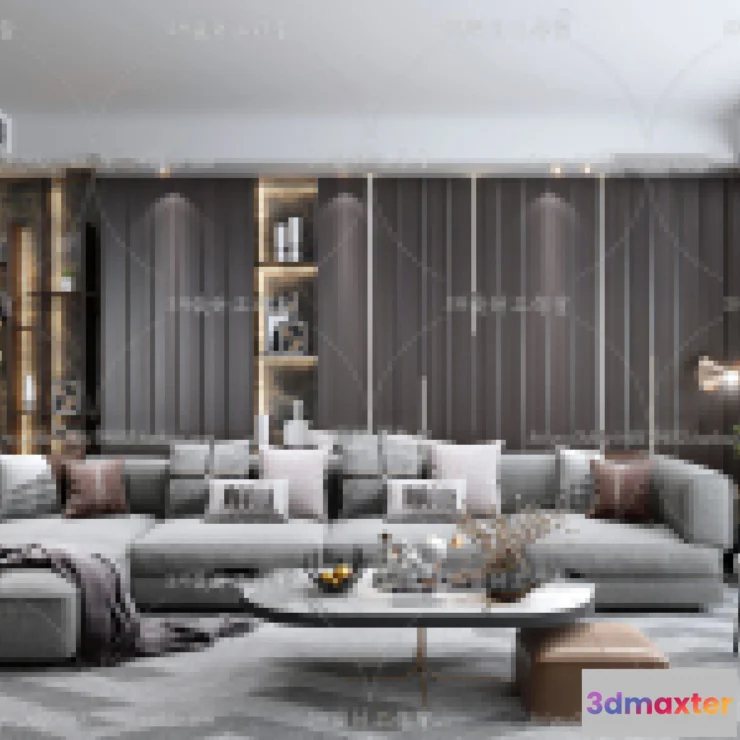 1117822 - LIVING ROOM 3D SCENES - VRAY RENDER - 280