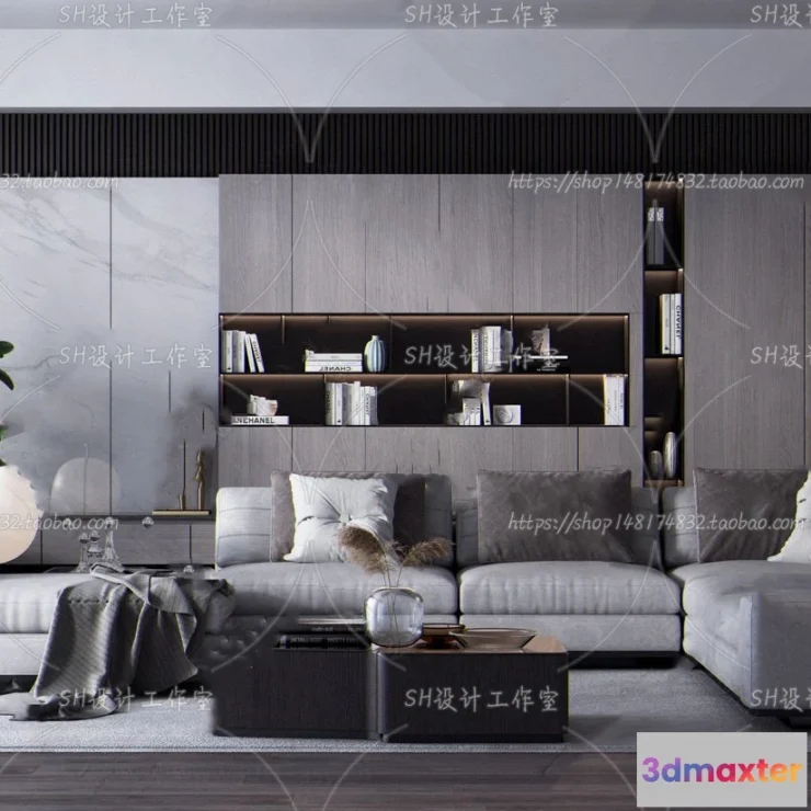 1117828 - LIVING ROOM 3D SCENES - VRAY RENDER - 283