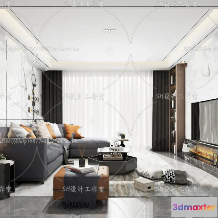 1117832 - LIVING ROOM 3D SCENES - VRAY RENDER - 285
