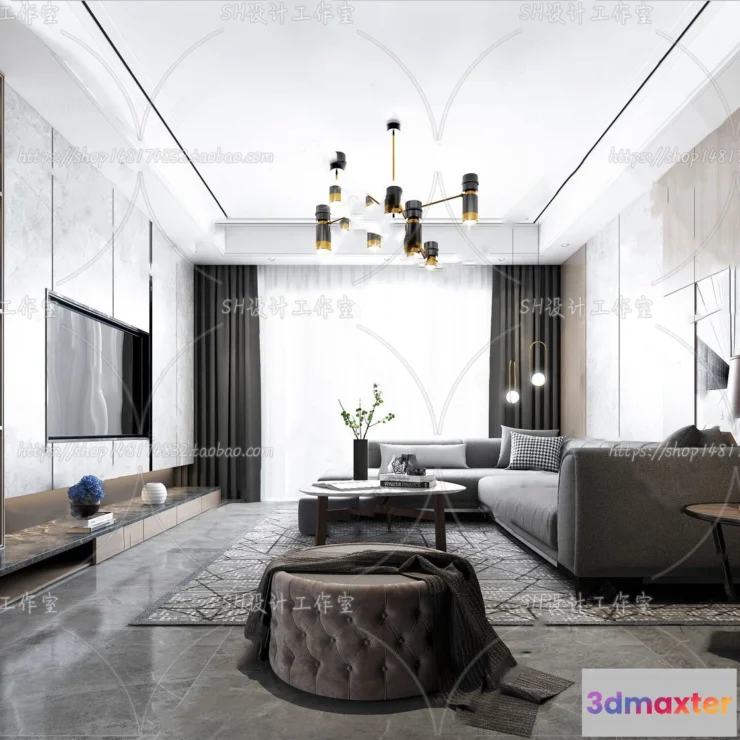 1117834 - LIVING ROOM 3D SCENES - VRAY RENDER - 286
