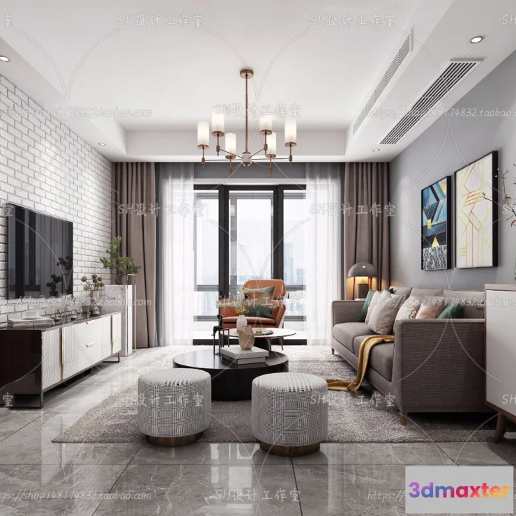 1117838 - LIVING ROOM 3D SCENES - VRAY RENDER - 288