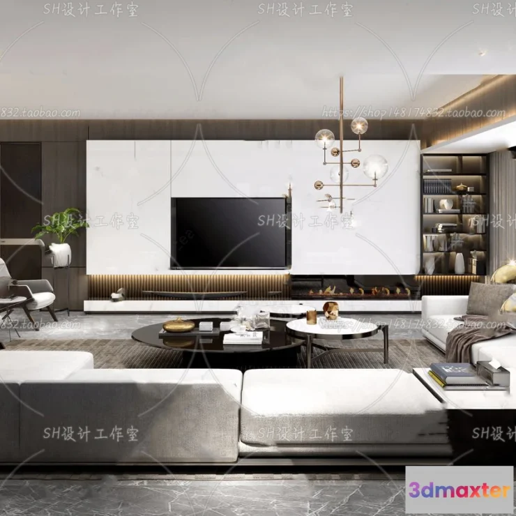 1117848 - LIVING ROOM 3D SCENES - VRAY RENDER - 293