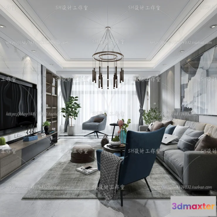 1117868 - LIVING ROOM 3D SCENES - VRAY RENDER - 303
