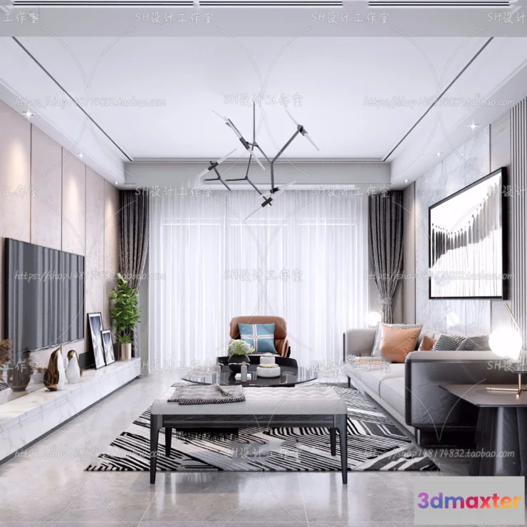 1117870 - LIVING ROOM 3D SCENES - VRAY RENDER - 304
