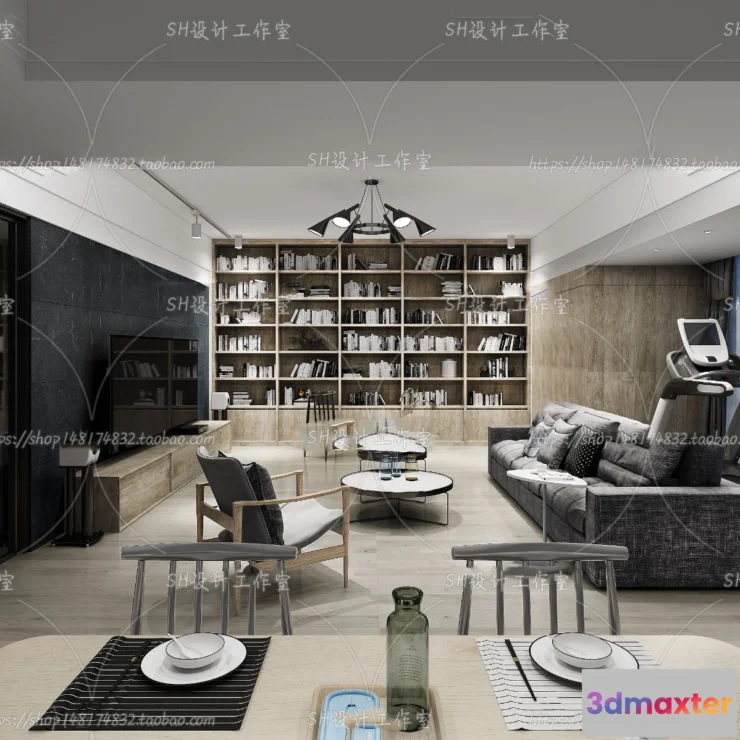 1117872 - LIVING ROOM 3D SCENES - VRAY RENDER - 305