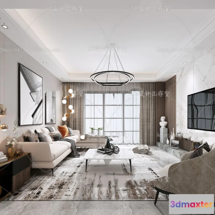 1117880 - LIVING ROOM 3D SCENES - VRAY RENDER - 309