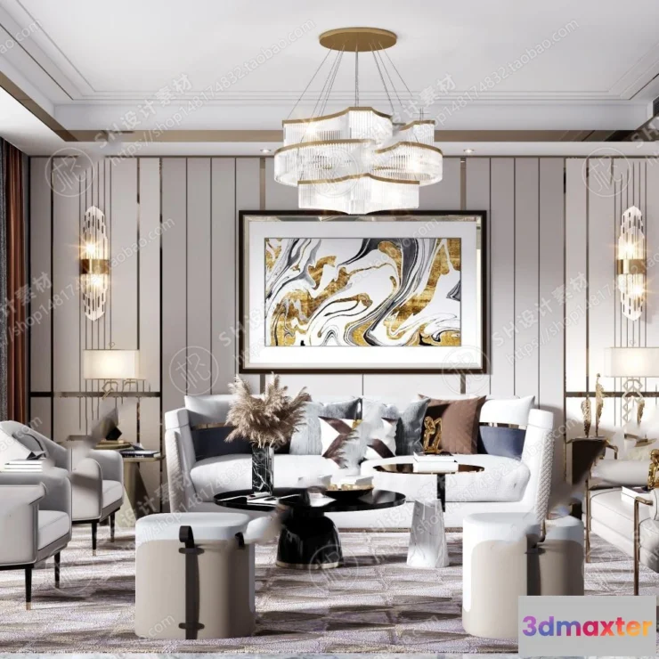 1117884 - LIVING ROOM 3D SCENES - VRAY RENDER - 311