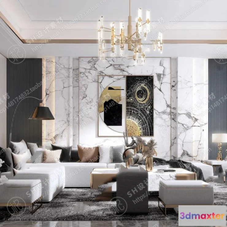 1117888 - LIVING ROOM 3D SCENES - VRAY RENDER - 313