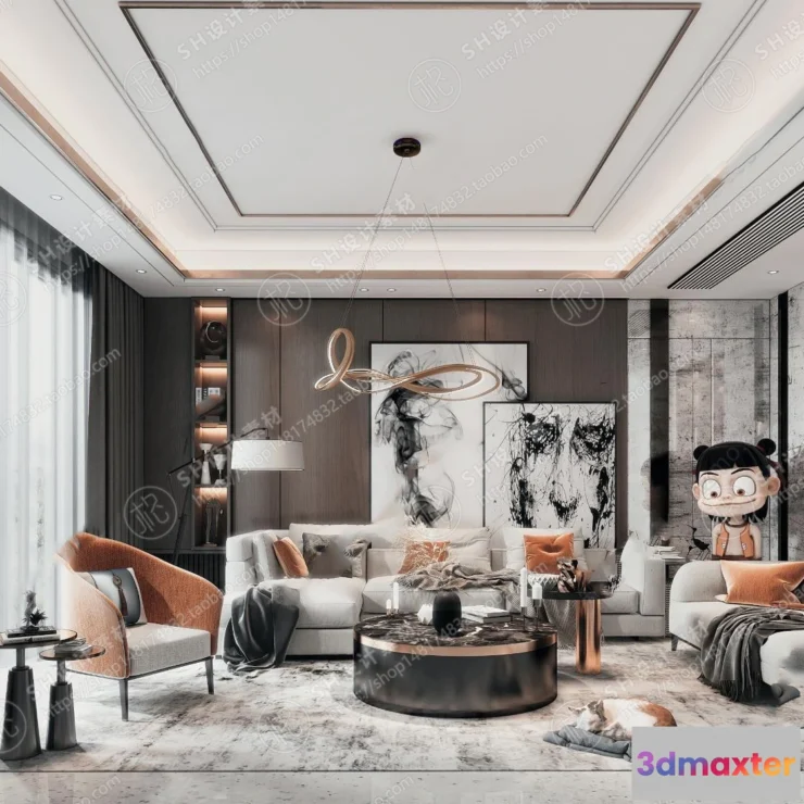 1117890 - LIVING ROOM 3D SCENES - VRAY RENDER - 314