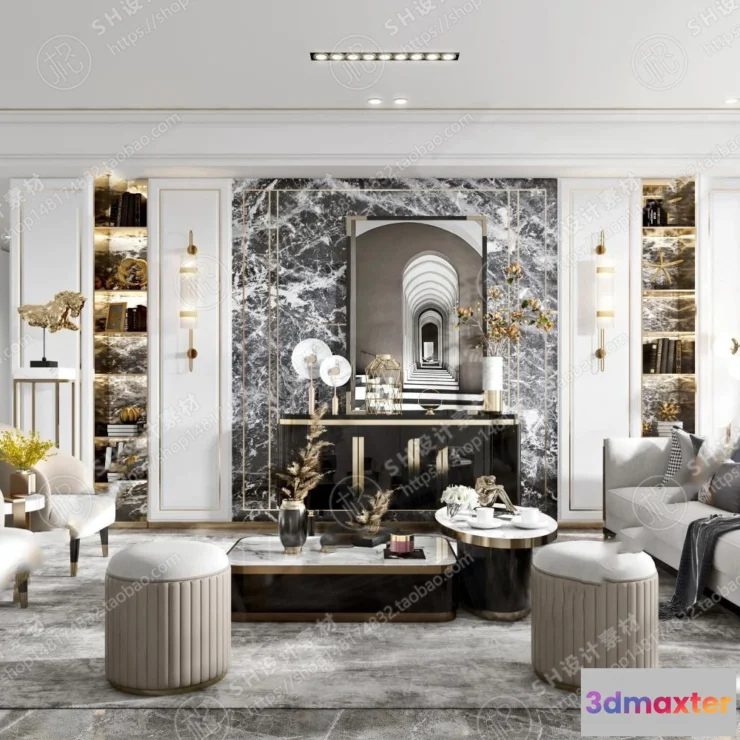 1117892 - LIVING ROOM 3D SCENES - VRAY RENDER - 315