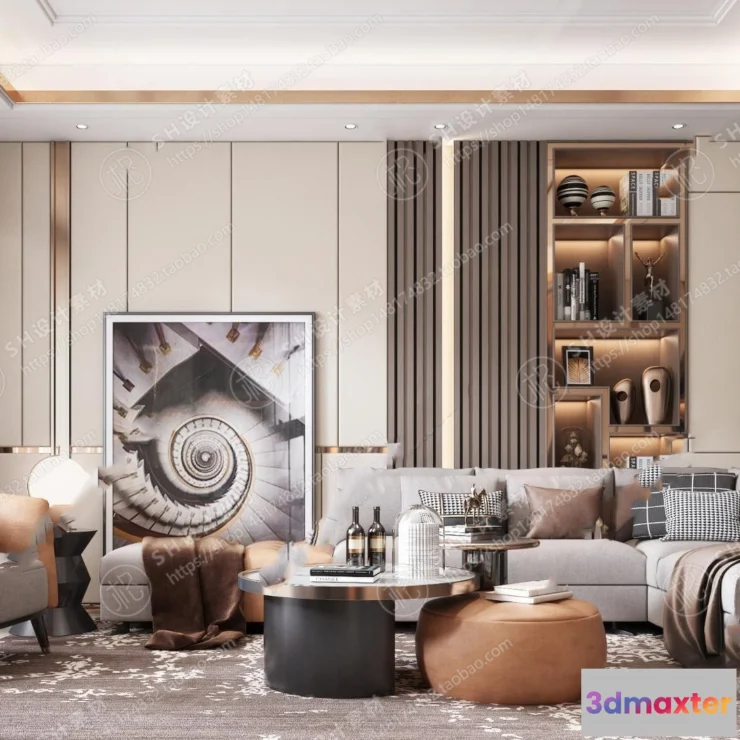 1117896 - LIVING ROOM 3D SCENES - VRAY RENDER - 317