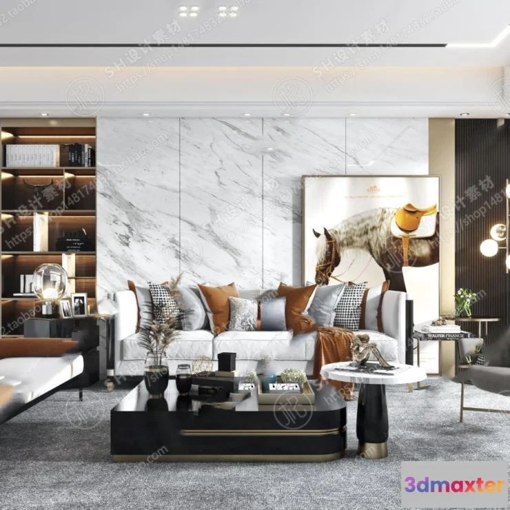 1117900 - LIVING ROOM 3D SCENES - VRAY RENDER - 319