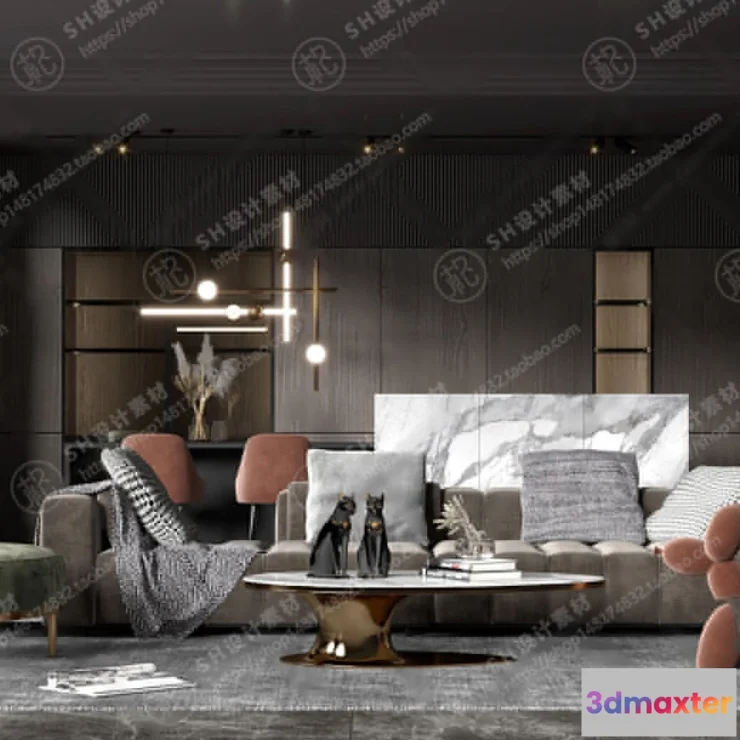 1117904 - LIVING ROOM 3D SCENES - VRAY RENDER - 321